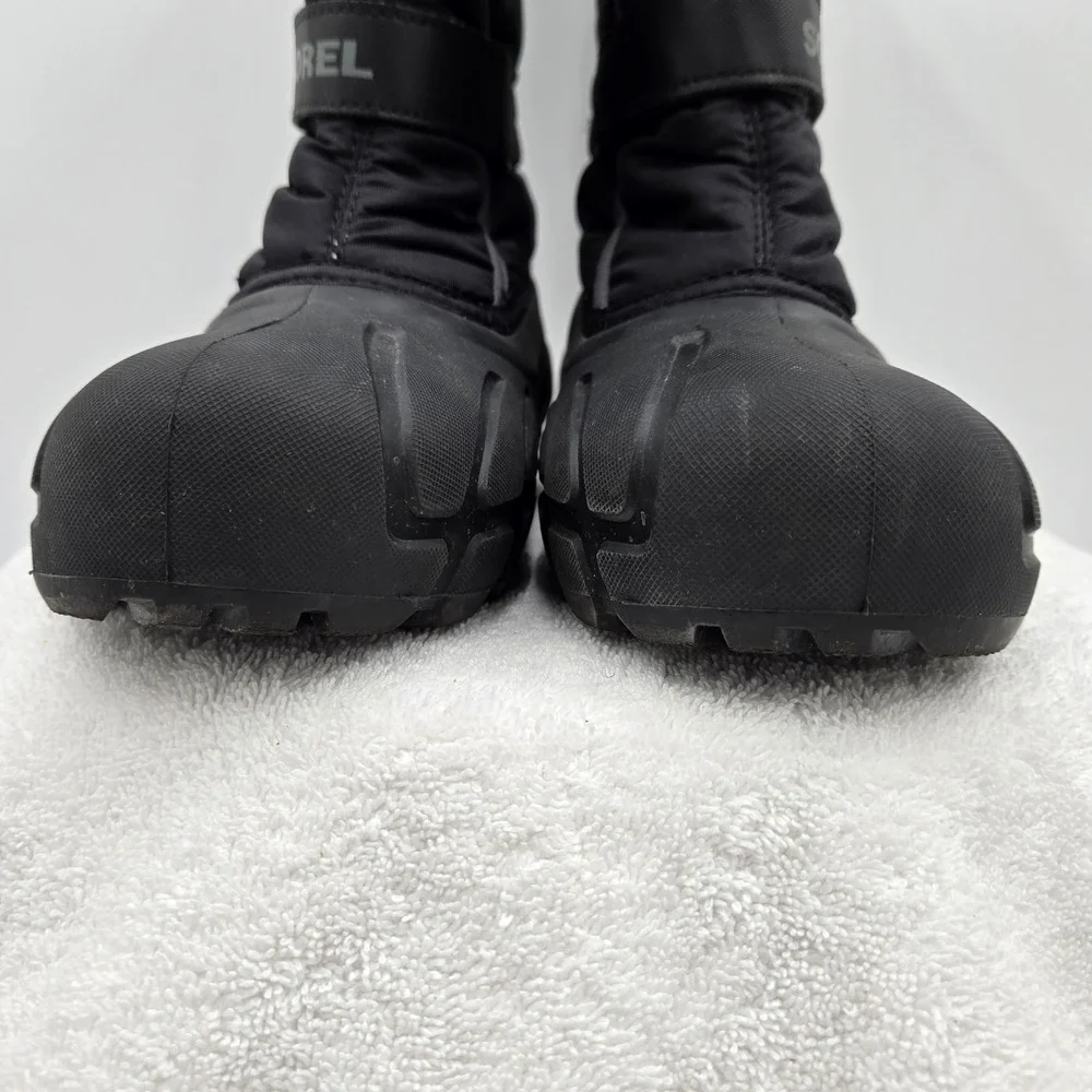 Sorel Flurry Snow Boots Black Waterproof Winter NY1965-016 Mens Size 7 Pull On